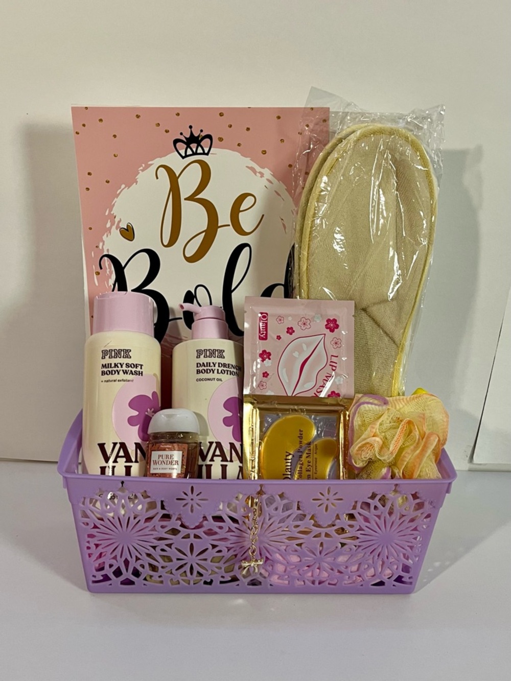 Purple Vanilla PINK Victoria's Secret basket